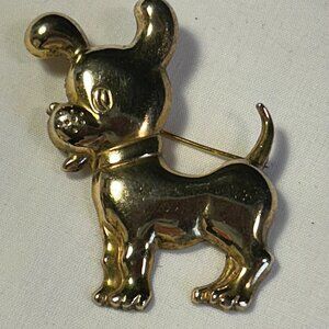 Sterling Vintage Dog Brooch Pin